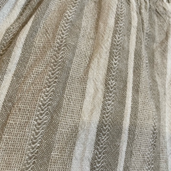 Briggs Linen Blend Wide Leg Pull On Pants Drawstring Size XL Striped Boho Chic - Picture 8 of 12